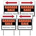 VictoryStore Yard Sign Outdoor Lawn Decorations - Garage Sale Sign Kit, Set of 4, 18 inches x 24 inches Signs with Arrows and Sign Stakes 12453