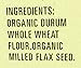 Hodgson Mill Organic Whole Wheat Fettuccine with Milled Flaxseed, 12-Ounce Units (Pack of 12), Whole Grain Pasta, Delicious with Tomato Sauce, Health Conscious Substitute for Refined White Pasta