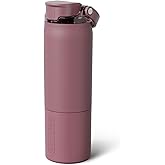 BrüMate Rise 25oz Water Bottle With 100% Leakproof Covered Silicone Straw | Insulated Stainless Steel Water Bottle | Cup-Holder Friendly | Fast Flow | Soft Sip Silicone Spout | BPA-Free (Rose Taupe)