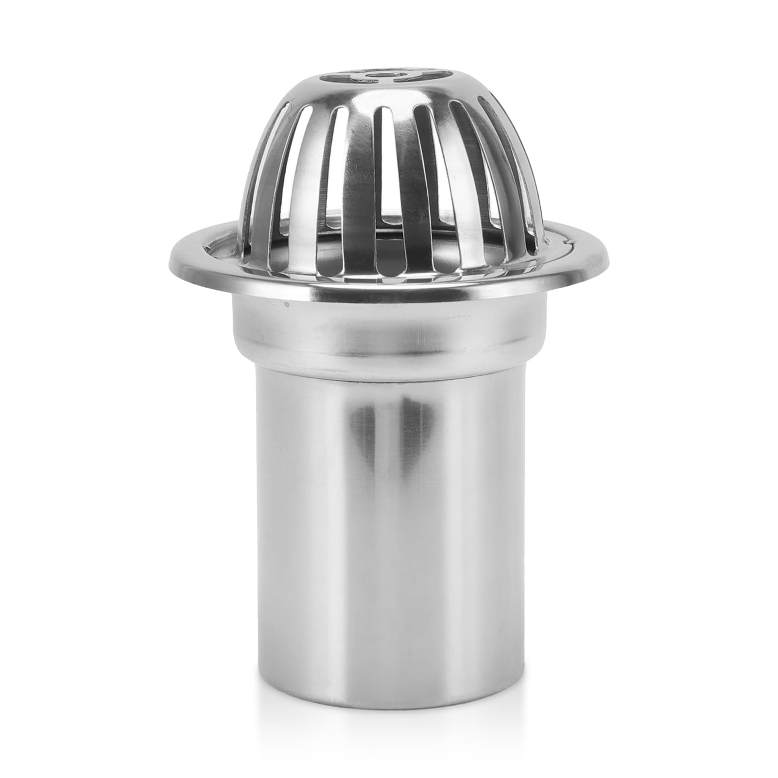 Buachois Roof Floor Drain, Round 3in/4in/5in Stainless SteelOutdoor Roof Floor Drain, Large Displacement Non Blocking Floor Drain Grate for Roof Balcony(3in)