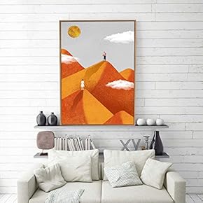 Framed Home Artwork Simple Style Sunset for Living Room Bedroom