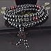 Black 108 0.6cm Prayer Beads Tibetan Buddhist Mala Buddha Bracelet Rosary Wooden Bangle Jewelry