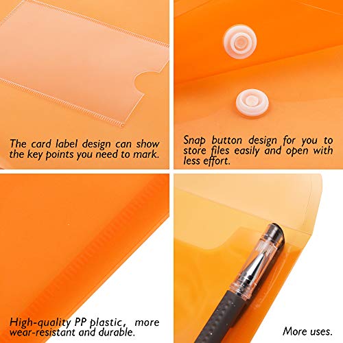 image for EOOUT 24pcs Plastic Envelopes Poly Envelopes Transparent File Envelope