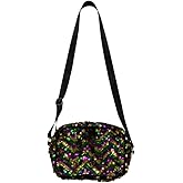 Mardi Gras Purple, Green, and Gold Sequin Chevron Crossbody
