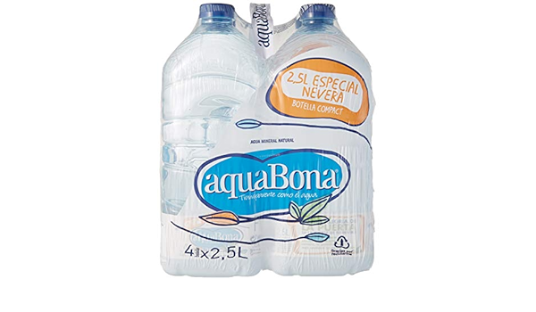 Aquabona Agua Mineral - 4 Botellas x 2500 ml - Total: 10000 ...
