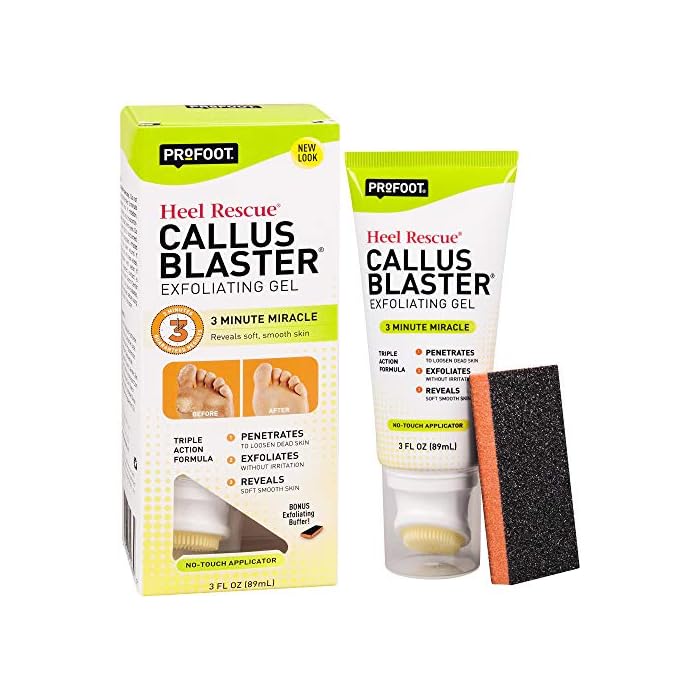PROFOOT Heel Rescue Callus Blaster Exfoliating Gel, Concentrated Acid Free Exfoliator for Softer, Smoother Feet, No…