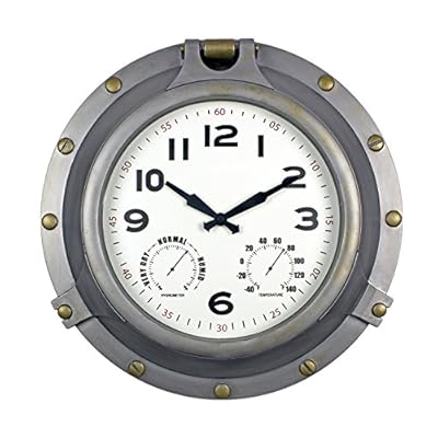Poolmaster 52538 18" Silver Porthole Clock 514ANwZUN%2BL