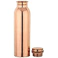 Kitchen Science Copper Water Bottle (34oz/1000ml) W/a Leather Carrying - Advanced Mixology