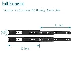 OCG Drawer Slides 16 Inch， Side Mount Ball