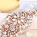 Rose Gold Wedding Rhinestone Applique for Dresses Bridal Belts (1 Piece Rose Gold)