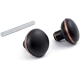 newliplace Vintage Oil Rubbed Bronze Door Knob Set with Spindle,1 Pack | Old Style Door Knobs Replacement Broken for Antique Mortise Lock, Older Home Interior Door