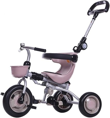Ydq Tricycle Velo 3 Roues Poussette Evolutif Avec Roues En Caoutchouc Silencieuses Pour Enfant Bebe 12 Mois A 72 Mois Avec Le Pare Soleil Et La Tige Poussoir Amazon Fr Sports Et Loisirs