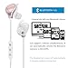 KINGWorld Bluetooth Headphones V4.1 Wireless Earbuds Sport Headset with Mic for iPhone X 6 6S 7 8 Plus Samsung Android Cell Phone(Rose Gold)