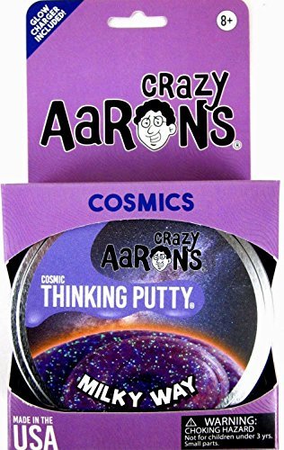 MILKY WAY Crazy Aaron's Thinking Putty COSMIC Glow in the Dark Glitter Purple 4", 3.2 Oz, Made in the USA, Age 8+
