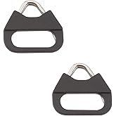 HDAGT Camera Strap Lug Ring,Stainless Steel Triangle Split Hook with ABS Cap for Belt Hook Lanyard for Camera Shoulder Strap (2pcs)