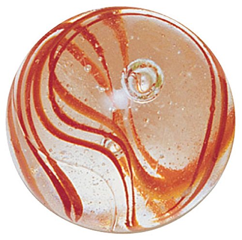 Enormous Glass Lustered Spaghetti Marble - 50mm with Stand - Colors Vary by House of Marbles
