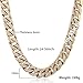 Davieslee Mens Womens Necklace Chain Hiphop Iced Out Curb Cuban Gold Plated w/ Clear Rhinestones Necklace 24inch