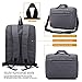 CoolBELL 15.6 Inches Convertible Laptop Messenger Bag Shoulder Bag Backpack Oxford Cloth Multi-Functional Briefcase for Laptop/MacBook / Tablet (New Grey)