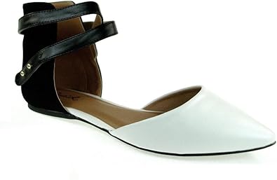 ballet flats with ankle wrap