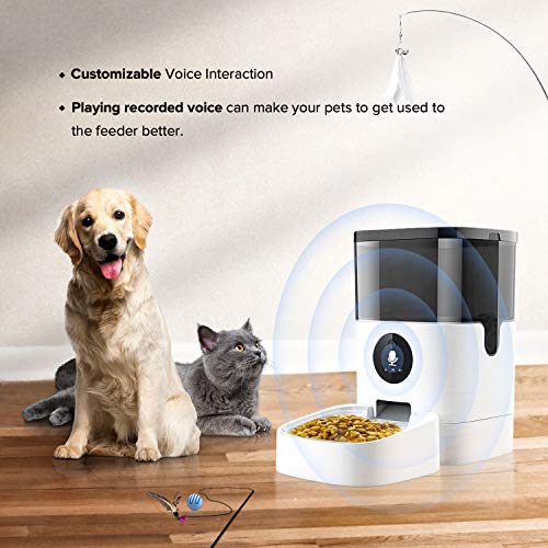 Apexto 2.4G WiFi Automatic Pet Feeder with Camera 1080p HD Video for