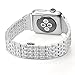 Kartice for Apple Watch Band,42mm Alloy Crystal Rhinestone Diamond Watch Band Luxury Stainless Steel Bracelet Strap apple watch series 3 band for Apple Watch All Models-42mm Silver