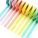 massmall Rainbow tape Washi Tape Masking Decorative Tapes for DIY Scrapbooking Crafts Wrapping Thin 12 Rolls