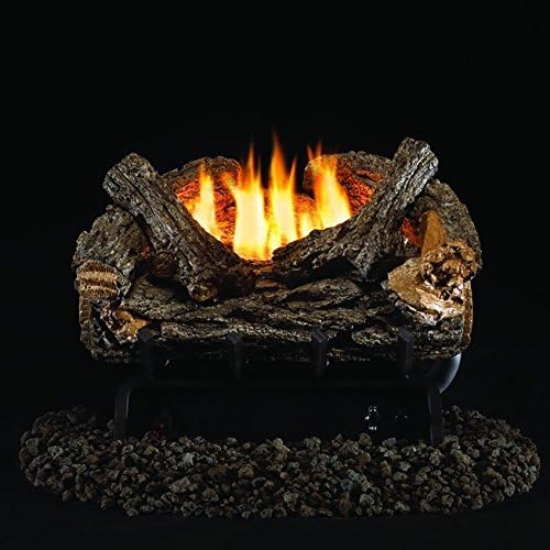 Peterson Real Fyre 16-inch Valley Oak Log Set With Vent-free Propane Ansi Certified 9,500 Btu G8-r Burner - Basic On/Off Remote