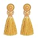D EXCEED Colorful Tassel Earrings for Women Girls Bohemian Dangle Drop Earrings Fringe Tassle Dangling Earrings