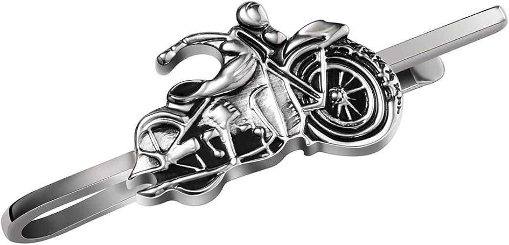 Amazon おもしろいネクタイピンメンズ オートバイタイピン細誕生日プレゼントシルバーおしゃれネクタイクリップ人気小物 ジュエリー 通販
