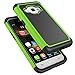Tekcoo Galaxy Luna Case, Galaxy Amp 2 Case/Express 3 Case/J1 2016 Case, [Tmajor] Shock Absorbing Rubber Plastic Defender Case for Samsung Galaxy Luna/Amp 2/Express 3/J1 2016 -Green