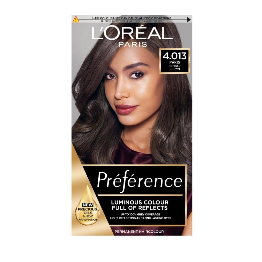 L'Oreal Paris Preference Hair Dye, Long Lasting, Luminous Permanent Hair Colour, 4.013, Paris — image 1