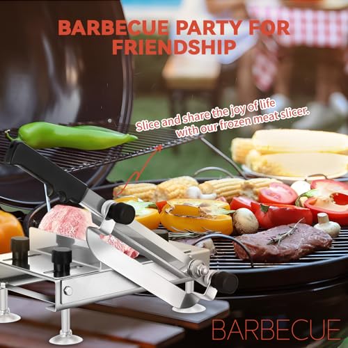 BAOSHISHAN Manual Frozen Meat Slicer, Stainless Steel Meat Cutter Beef