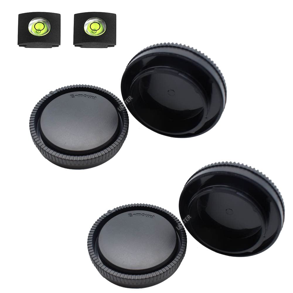 Front Body Cap + Rear Lens Cap Cover for Sony Alpha E Mount A6700 A6600 A6500 A6400 A6300 A6100 A6000 A5100 A5000 ZV-E10 II ZV-E10 ZV-E1 /A7R IV/A7R II/A7R III/ A7 IV A7 III And More
