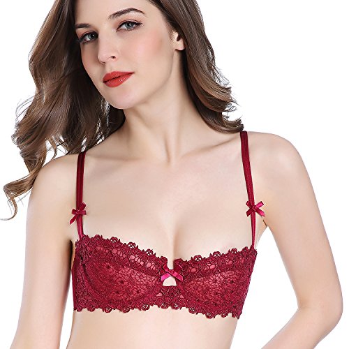 Intimate portal women s lumiere lace unlined balconette…