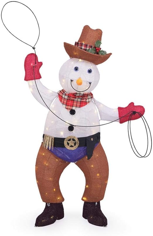 Home Accents Holiday 4 ft LED Cowboy Snowman