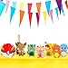 Ticiaga Pikachu Party Favors, 7pcs Cartoon Pikachu Honeycomb Centerpieces, Table Topper for Birthday Party Decoration, Double Sided Cake Topper, Party Supplies for Kids, Photo Booth Props