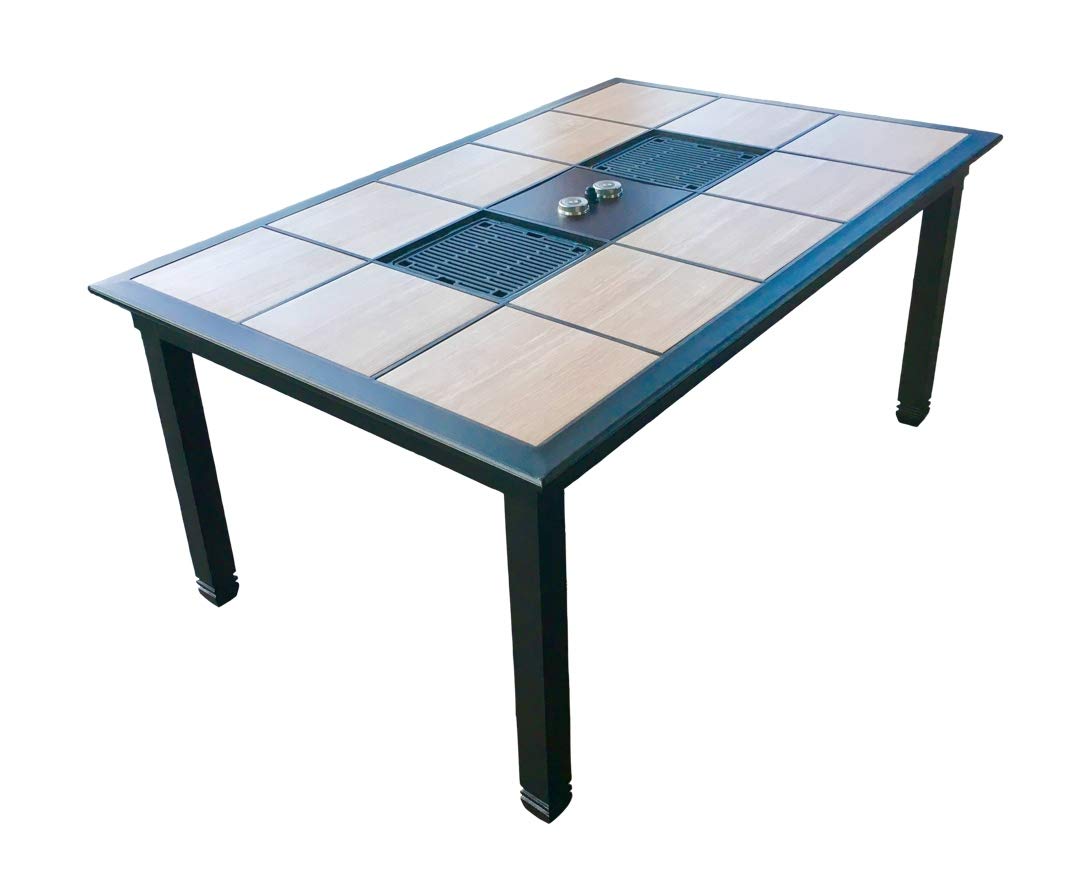Generations Patio Table Grill | Korean BBQ | Raclette Style Outdoor Patio Table | Infrared Propane Grill