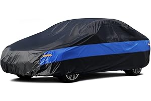 Molebt Car Cover Waterproof All Weather for Automobiles, Universal Fit Audi A4, Toyota Corolla/Prius, KIA Forte, Hyundai Elantra, Chevrolet Volt, Volkswagen Jetta, Honda Insight, Ford Focus etc.