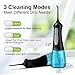 iTeknic Cordless Water Flosser for Teeth Dental Oral Water Irrigator portable with 300ml Water Tank, 5 Jet Tips Teeth Cleaner for Braces, 3 Modes, IPX7 Waterproof, USB Rechargeable, 1 Tips Box (black)