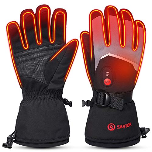SAVIOR HEAT 2020 Upgrade Heated Gloves for Men Women, 7.4V Electric