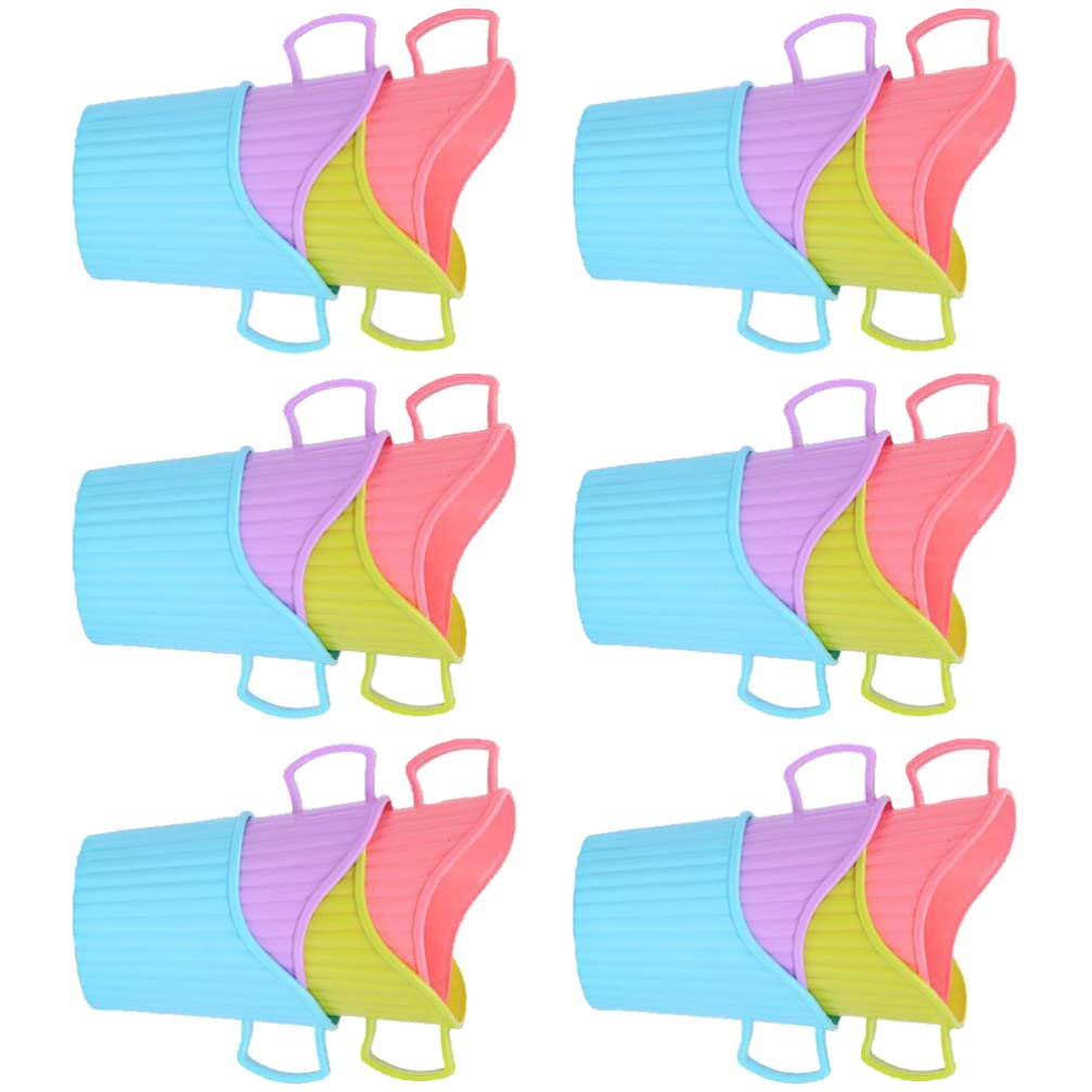 UPKOCH Insulated Cup Holder Heat Resistant Silicone Sleeve Anti-Scald Cup Cover for Disposable Cups 2.9X2.4X2.4 Inch Reusable Insulation Sleeve for Hot Drinks Home Office Cafe