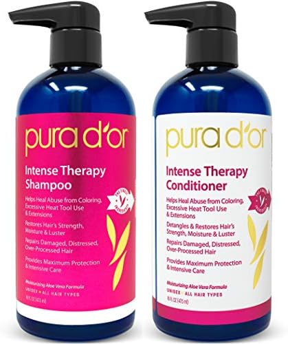 B0773nr1cs ベビー マタニティ ヘアケア セラピー ダメージを受け 弱り傷んだ髪を補修します 天然成分配合 硫酸塩不使用 全ての髪質に 男性 女性用 パッケージが異なる場合があります ビューティー ヘアケアセット Pura インテンス コンボ シャンプー