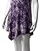 TWINTH Printed Tunic Plus Size Tie Dye Short Sleeve Handkerchief Hem Loose Fit Top Plum 2XL