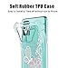 Thonzer Galaxy S20 Plus Case, Flower Pattern Clear Armor Slim Soft TPU Frosted Bezel Air Cushion Bumper Shockproof Protective Floral Cover for Samsung Galaxy S20 Plus 5G 6.7 Inch (Lace Flower)