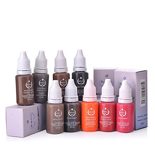 15ml MICROBLADING BioTouch Cosmetic Pigment Color Tattoo Ink LARGE Bottle pigment professional permanent makeup supplies Eyebrow Lip Eyeliner microblading supplies pigment