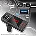 Perbeat Wireless In-Car FM Transmitter USB Car Charger Radio Adapter Audio Receiver Stereo Music Modulator Car Kit Hands Free Call AUX Input with Micro SD/TF Card Slot and IR Remote Control