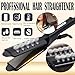 Ceramic Tourmaline Ionic Flat Iron Hair Straightener – Anti-static Wet & Dry Steam Hair Straightener with Four-gear Temperature Adjustment – Professional Salon Hair Care for All Hair Types (Black)thumb 3
