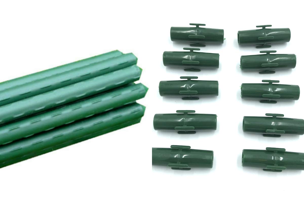 Plastic Coated Light Steel Bamboo Canes Plant Support (5ft x20) Amazon