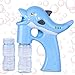 Lovelion Dolphin Bubble Gun Bubble Blower with LED Flashing Lights and Music, Dolphin Bubble Toy for 1 2 3 4 5 Year Old Girl and Boy