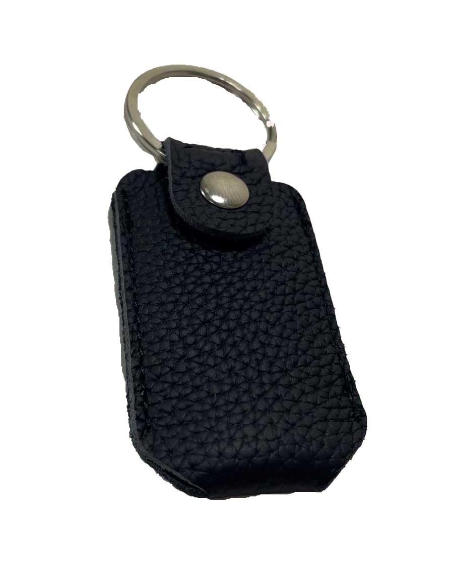 TUFF LUV Leather Keyring Pouch [Compatible with Victorinox ] [Small Classic SD, Mini-Champ] Leather Keyring Case - Black